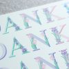 Karte Danke florale Buchstaben – Bild 2