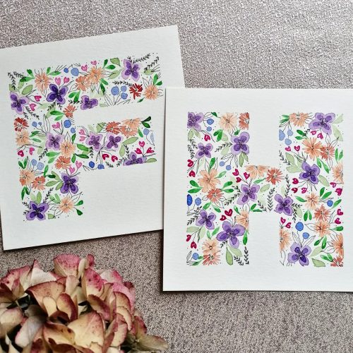 florale Buchstaben