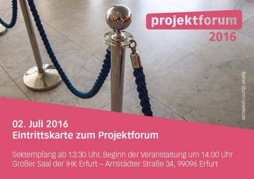 Einladungskarte Projektforum Uni Erfurt