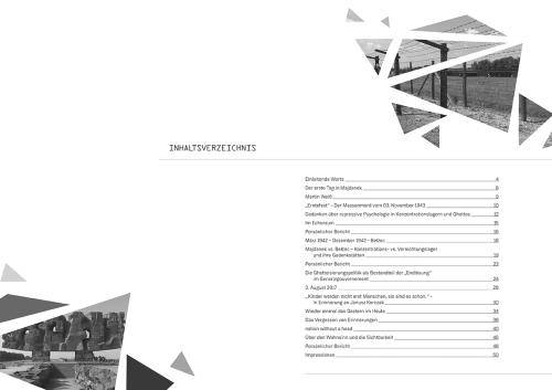 Jugendhaus Shalom Broschüre Inhaltsverzeichnis