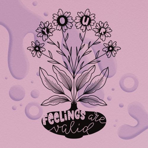 Illustration floral selflove I